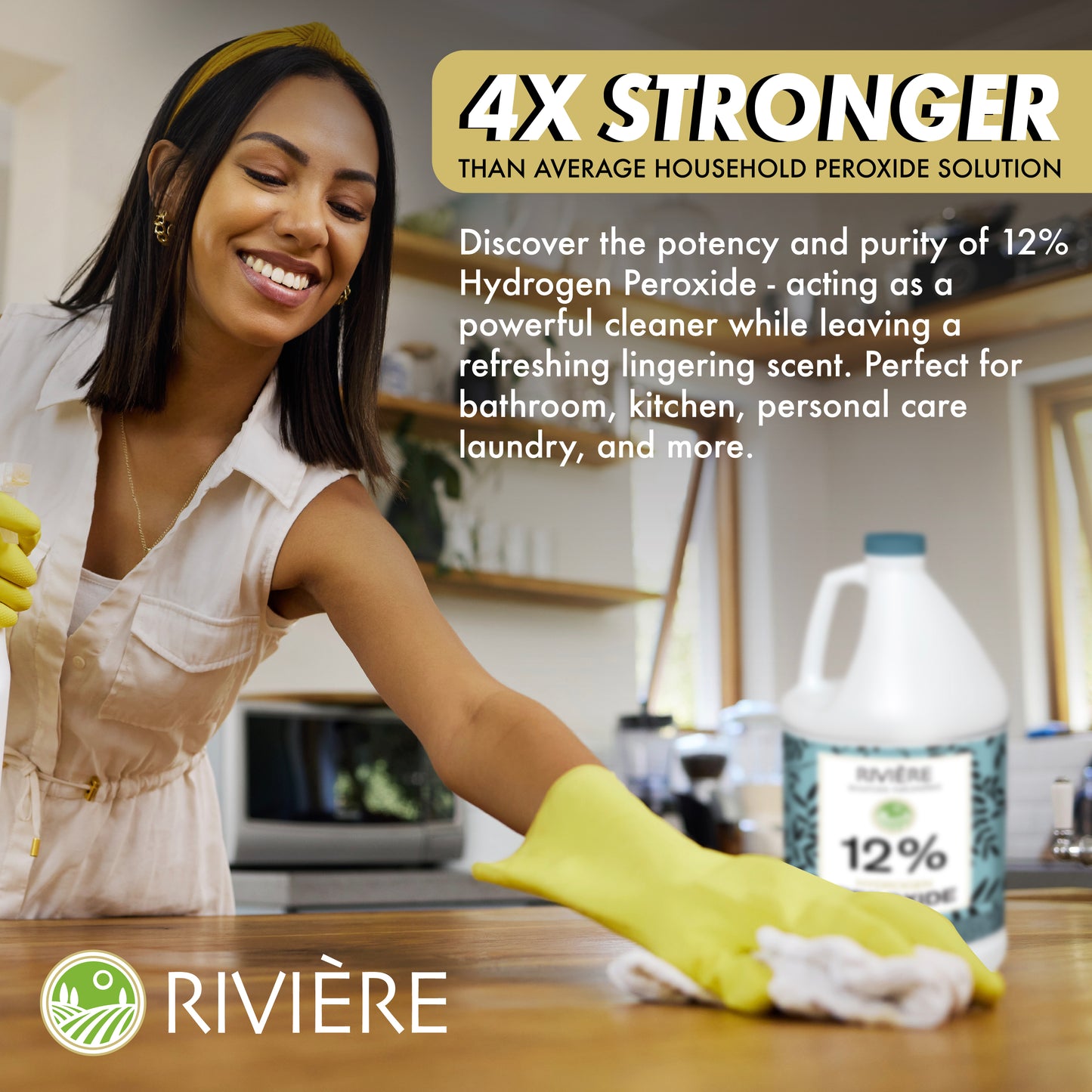 Rivière 12% Hydrogen Peroxide, 1 Gallon